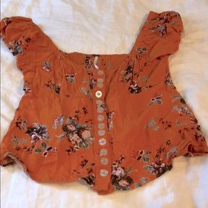 Button down floral shirt